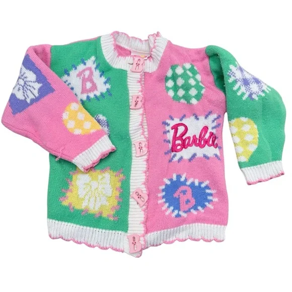 Vintage 1991 RARE- Barbie Colorful Knit Sweater and Skirt Set - Picture 4 of 8